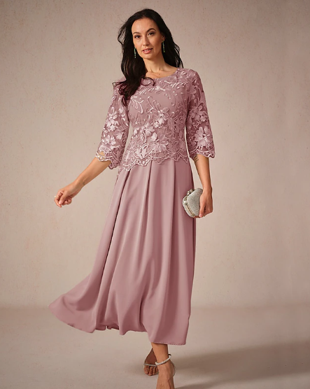 Women's Wedding Guest Cocktail Dress Maxi Dress Contrast Lace Party Elegant Formal V Neck Light Green Color